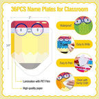 FaCraft 36PCS Name Plates for Classroom - Image 5