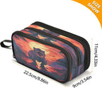 BOENLE Dinosaur Sunset Pencil Case Box Boys Girls Large Pencil Pouch Zipper - Image 6