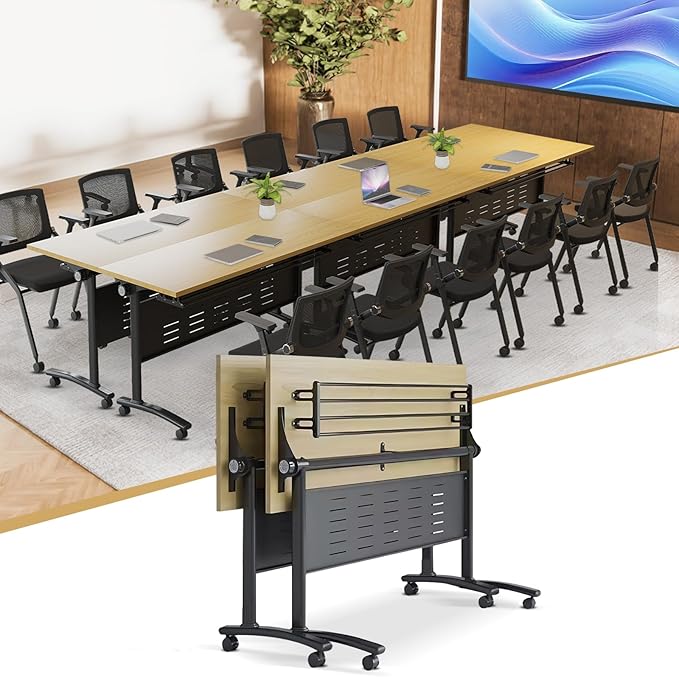 Conference Table, 55.1''Folding Conference Room Table by Unknown