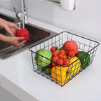 LeleCAT Black Wire Storage Baskets, Metal Household Storage Organizer - Image 5