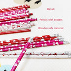 Hdagbnn 72PCS Valentine's Day Pencils, Wooden Heart Pencil - Image 5