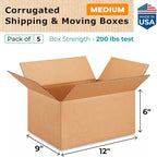 Medium Moving & Shipping Boxes 12 x 9 x 6 inches - Image 2