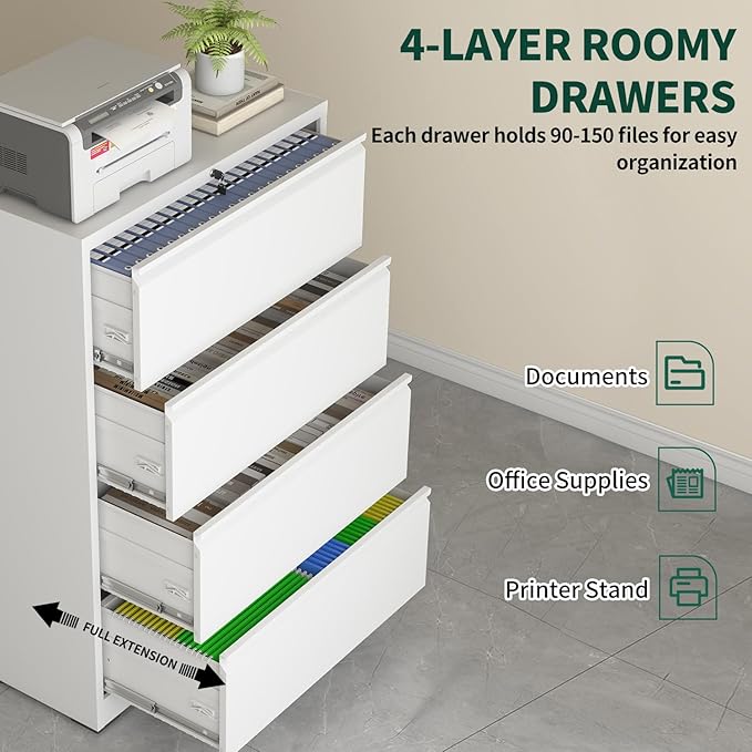 4 Drawer Lateral File Cabinet - Image 5