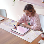iCasso Desk Cover Mat, Extra Large Lotus Mouse Pad, Desk Pad Mat, Office Matt - Image 9