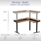 VIVO Electric 2-Tier Corner L-Shaped 63 x 55 inch Standing Desk, Height - Image 3