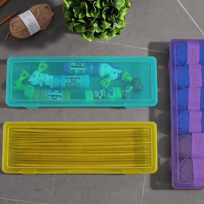 novelinks Stackable Plastic Clear Storage Box Containers - Image 5