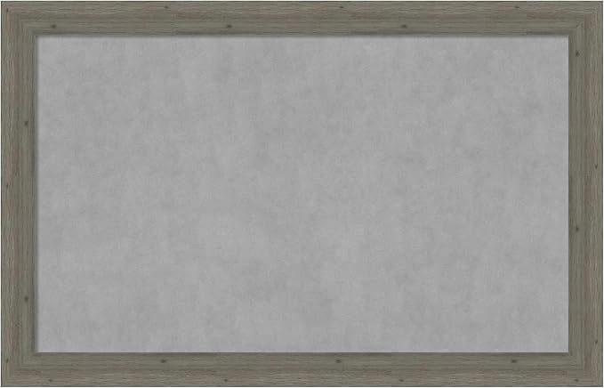 Amanti Art Grey Framed Magnetic Board 29x45 Large Vision Board by AmantiArt