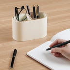 MEIBOOCH PU Leather Pen Holder for Desk, Small Remote Control Holder Pencil Cup - Image 2