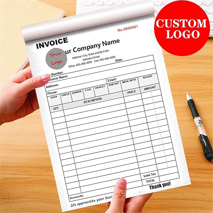 Custom Invoice Book in 3-Part /2-Part Receipt Book - Image 7