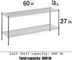 Regal Altair 18" Deep x 60" Wide x 27" Height Wire Shelving Kit | 2-Tier | NSF - Image 3