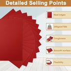 Silunkia 40 Sheets Christmas Red Cardstock 8.5 x 11 Craft Paper, 200gsm/75lb - Image 3