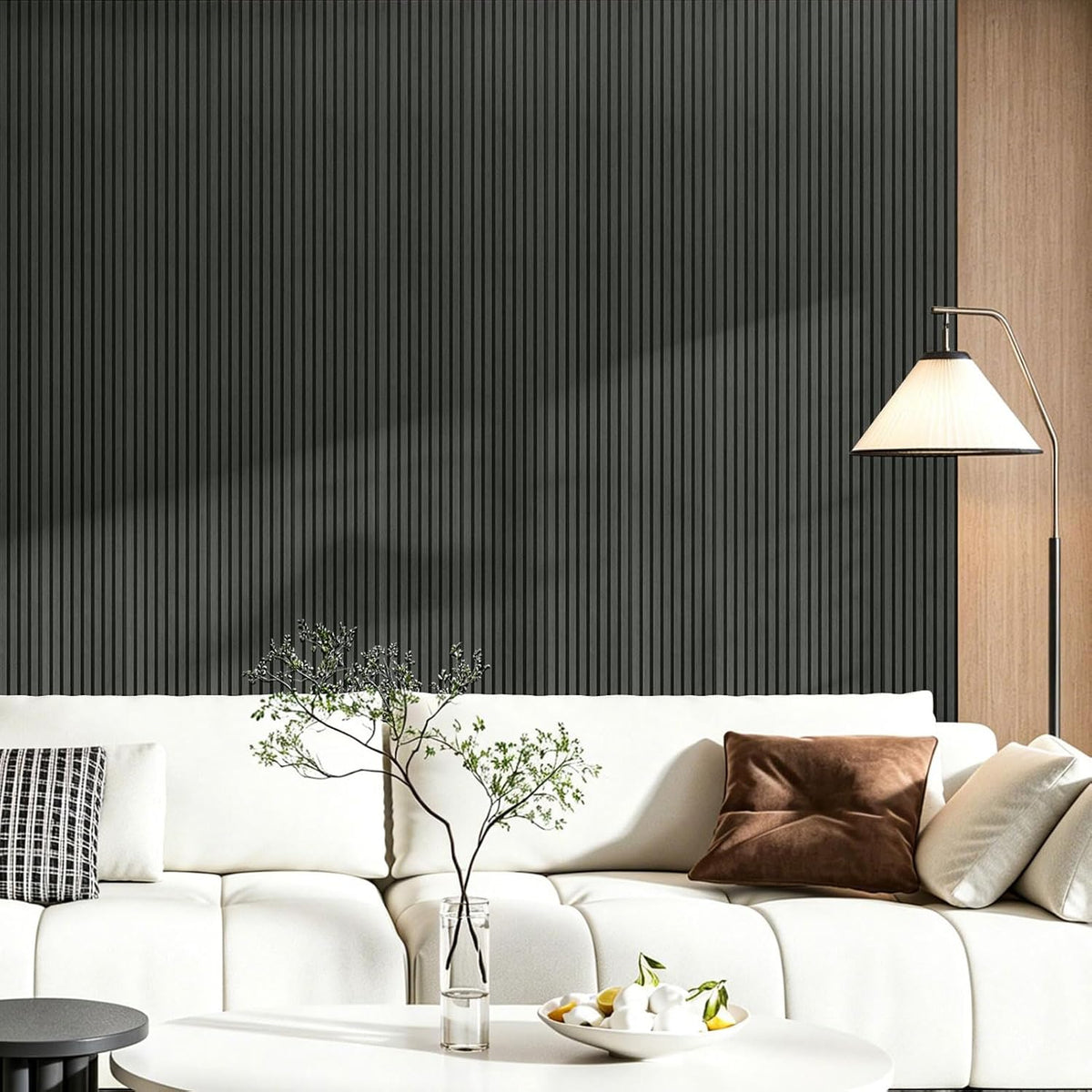 art3d 94.5 x 12.8 inch acoustic wood textured shown in use
