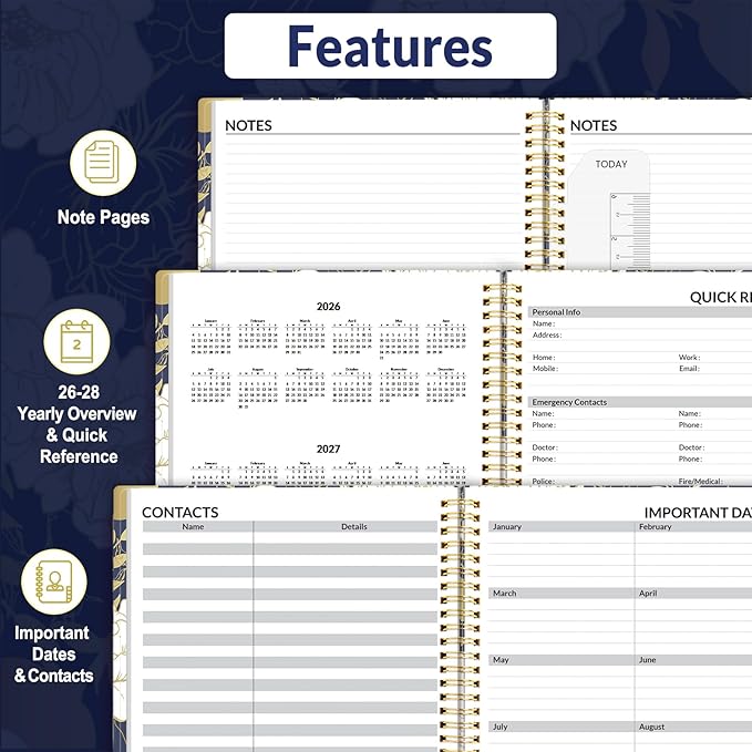 SUNEE 2026 Appointment Book, Quarter-Hourly, Weekly & Monthly - Image 5