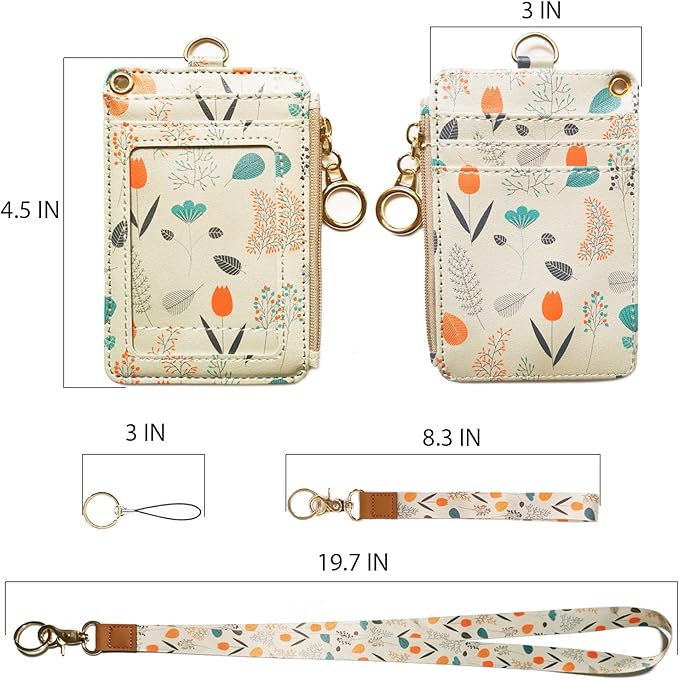 bolimoss Wallet Lanyard for id Badges, Lanyard Wallet for Women, Fashion Badge - Image 2
