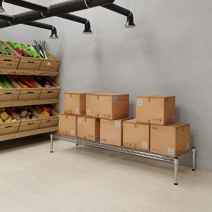Regal Altair 18" Deep x 60" Wide x 8" Height Wire Shelving Kit | 1-Tier | NSF - Image 5