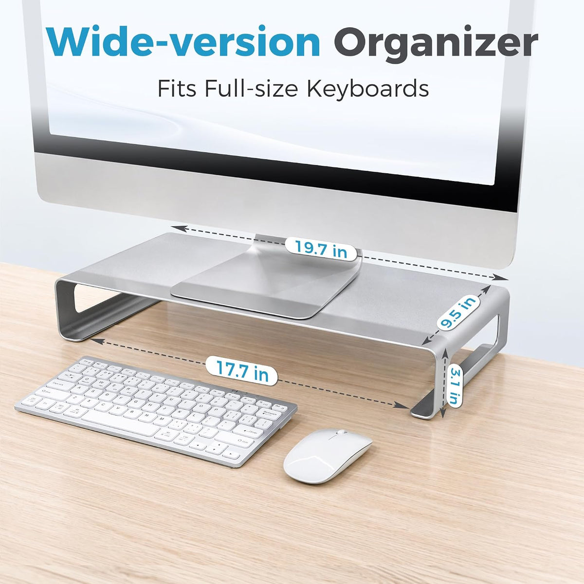 Computer Monitor Stand Riser for Desk, Premium Aluminum Laptop Riser