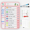 Magnetic Chore Chart for Kids, ADHD Task Tracker Easy-Check Routine Dry Erase by LightUpYourCreativity