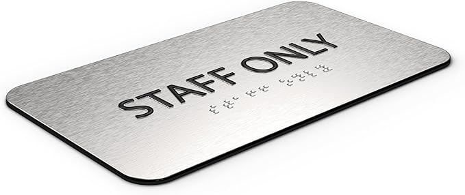 ADASigns Staff Only Sign 7" W x 4" H - Image 2