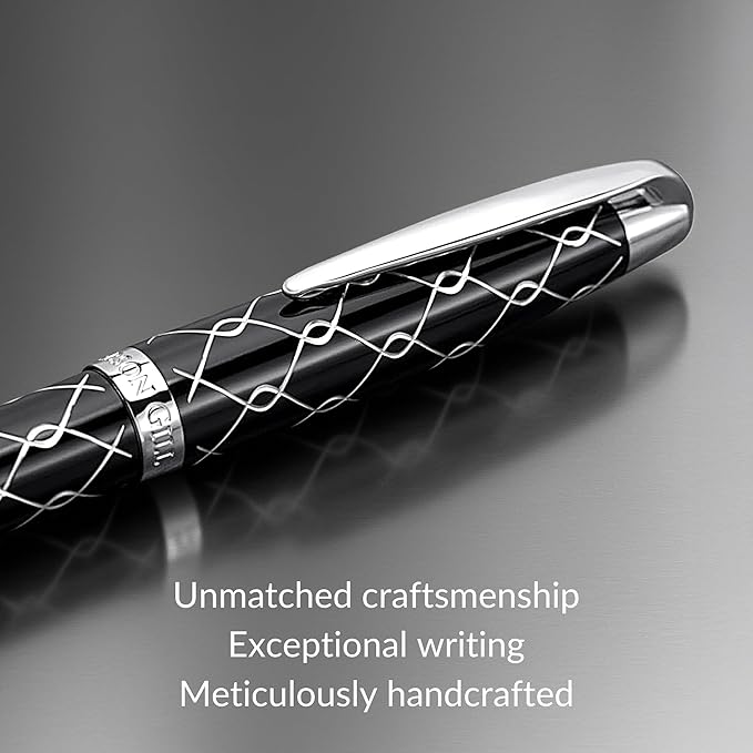 Webson Gill ‘The Weaver’ Black Luxury Executive Fountain Pen, Polished Lacquer - Image 3