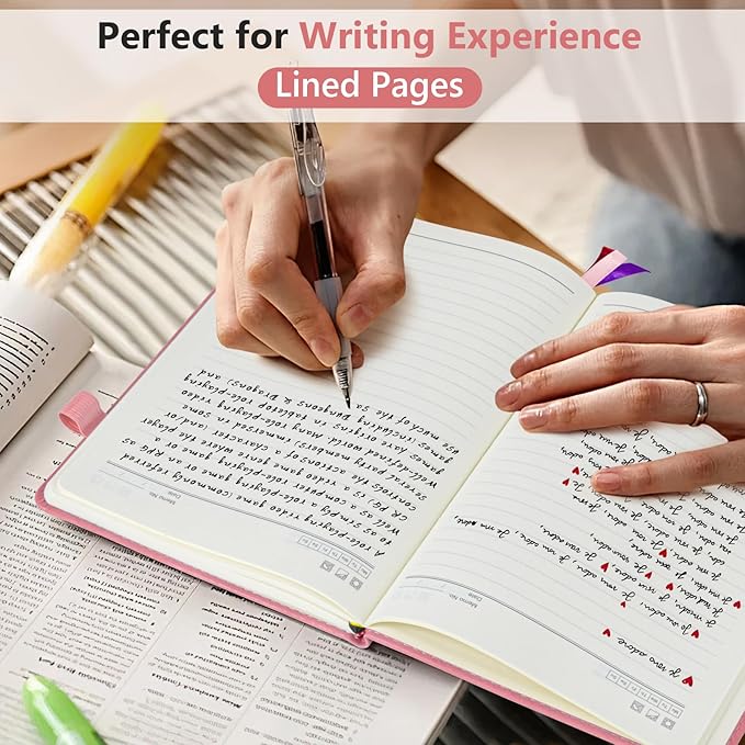 PERCUN Lined Journal Notebook for Men & Women, 160 Pages College Ruled Journal - Image 3