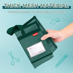 Pendancy Mesh Zipper Pouch A3 Size, Large Double Pocket Lightweight Nylon - Image 3