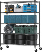 Himimi 82" H Storage Shelves 5 Tier Metal Shelving Adjustable Wire Shelf by Himimi
