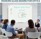 Magnetic Whiteboard, Glass Dry Erase Board 4' x 3' White Surface, Home School - Image 4