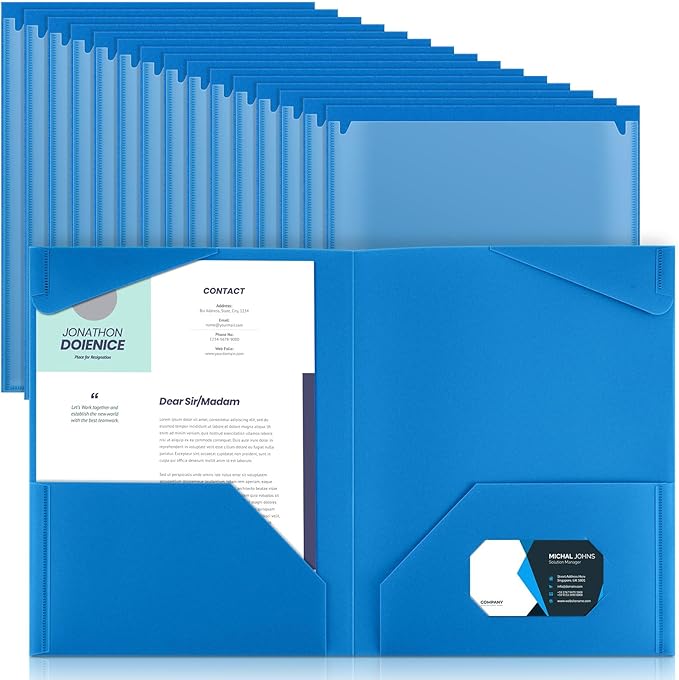 Henoyso 36 Pcs Plastic Folders by Henoyso