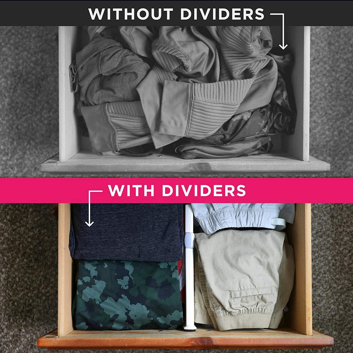 6 Drawer Organizer and Dividers, Organize Silverware and Utensils in Home Kit...