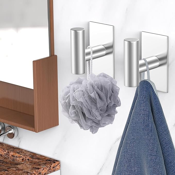 VAEHOLD Wall Towel Hooks, Heavy Duty Sticky Holder Waterproof Towel Hooks - Image 6