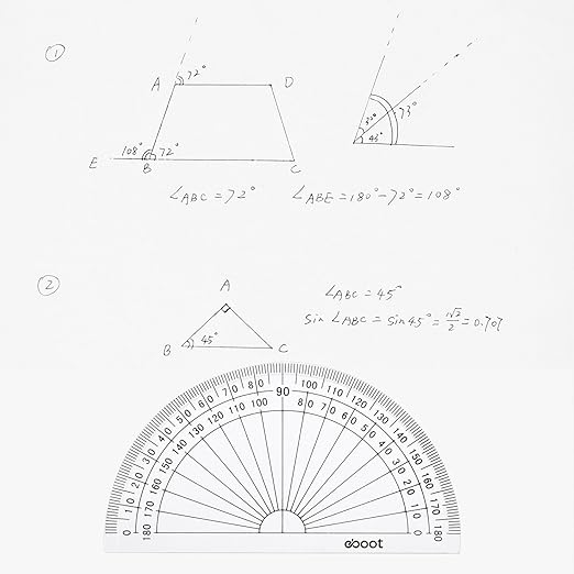 eBoot 28 Pack Clear 180 Degree Plastic Protractors - Image 5