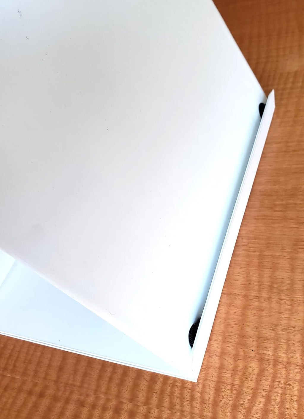 Easel Ring Binders - Flip Over The top Style Platform Construction. (White, 11" X 8 1/2" Sheet Size Bound on 11" Side)