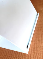 Easel Ring Binders - Flip Over The top Style Platform Construction. (White, 11" X 8 1/2" Sheet Size Bound on 11" Side)