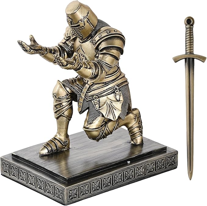 NCQIXIAO Templar Vanguard Soldier Pen Holder Pencil Stand Desk Organizers and - Image 3