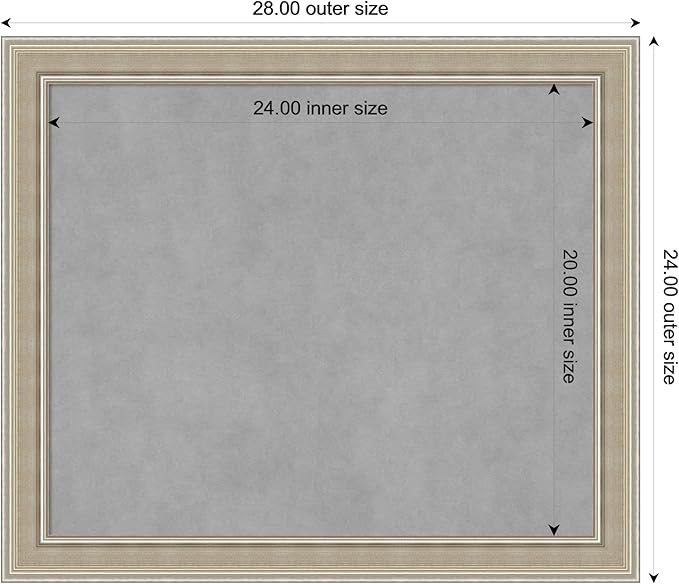Amanti Art Silver Framed Magnetic Board 24x28 Medium Vision Board - Image 4