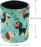 Leather Pen Holder for Desk, Cartoon Sausage Dog Pencil Cup Desktop Organizer - Image 4