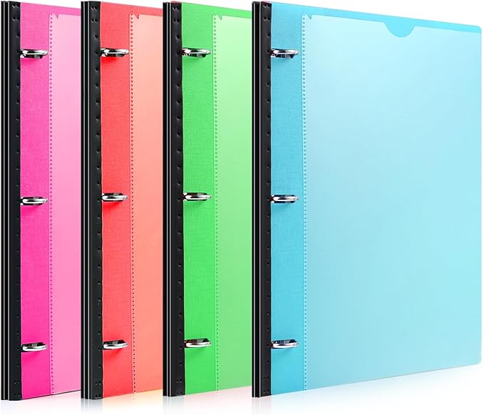 MAKHISTORY Telescoping 3 Ring Binder-4PCS, Flexible Binder by MAKHISTORY