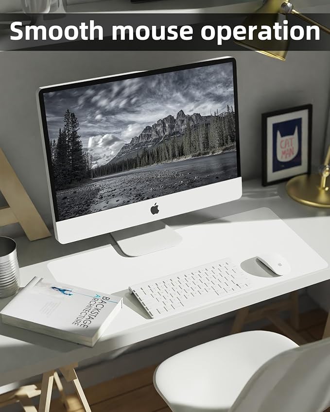 Pu Leather Desk Protector, Mouse Pad, Laptop Mat, Non-Slip Blotter, Waterproof - Image 4