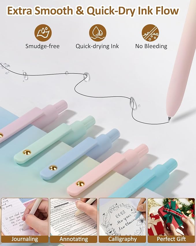 FIOVER Gel Pens, Cute Office Back to School Supplies Gifts - Image 6
