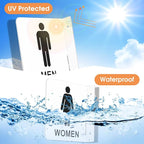 Faittoo Restroom Sign, Bathroom Signs, 4 Pack 6 x 6 Inches Acrylic Sign - Image 4