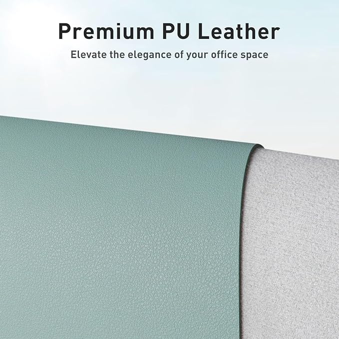 Aothia Faux Leather Desk Mat – Large Mouse Pad, Non-Slip PU Leather Blotter - Image 2