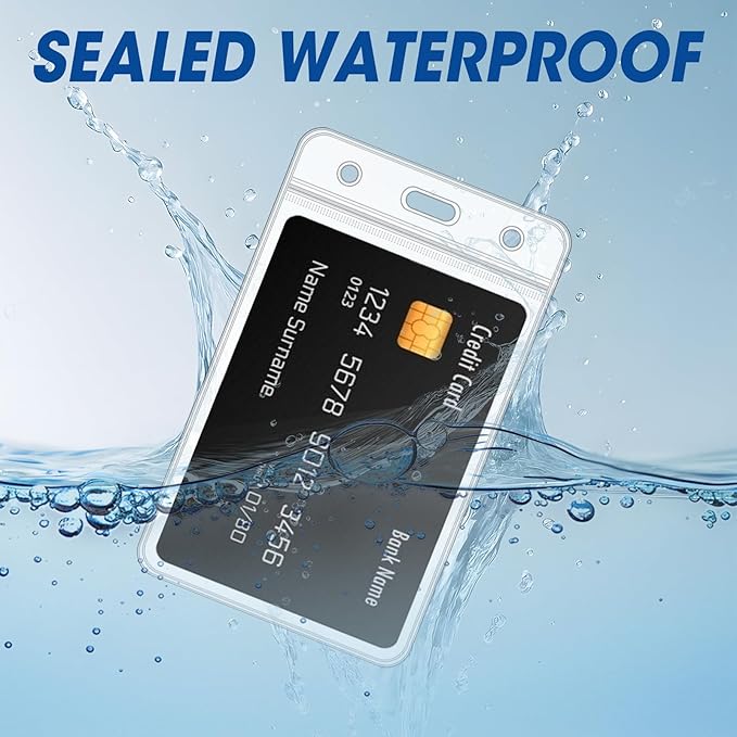 200 Pcs Vertical Badge Holders, Waterproof ID Badge Holder, Credit Cards - Image 5