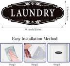 Laundry Room Door Sign for Business and Home，Self-adhesive Waterproof Cute - Image 8