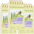 3-Packs Watercolor Paper Pad 3.5x5.5 Inch | 30 Sheets 140lb/300g, Spiral-Bound by Unknown