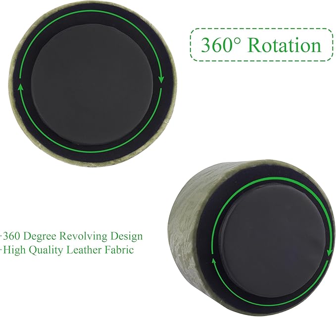 Hennaja Round Leather Art Supply Organizer, Remote Control Holder, 360 Degree - Image 4