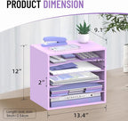 SHARKWOODS 5-Tier Wood Desk Organizer, Paper Tray Organizer - Image 3