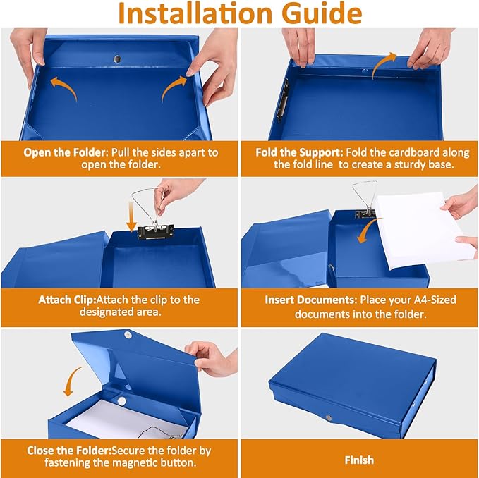 HUA JIE A4 Storage File Boxes Plastic Archives Cases - Image 8