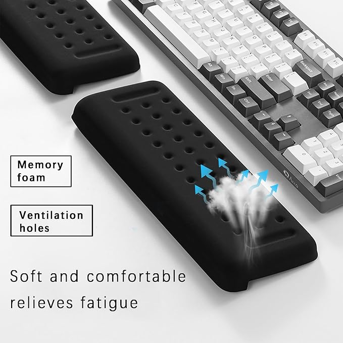 Pack of 2 L-Shaped Wrist Rest Keyboard, Memory Foam Arm Rest Desk, Ergonomic - Image 5