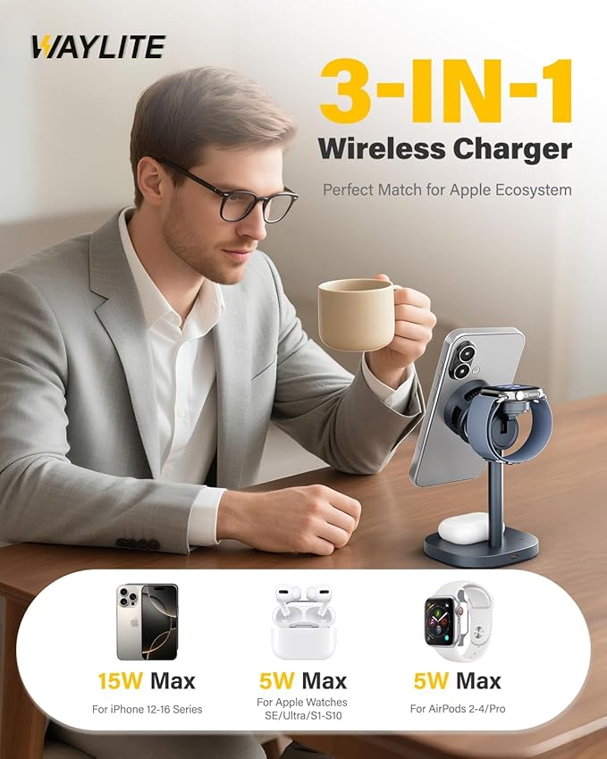 3 in 1 Wireless Charging Station - Image 2