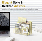 SUPEASY Mail Organizer for Desk, Mesh Metal Mail Holder Countertop - Image 6